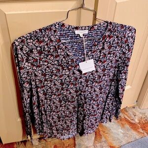 Beach lunch lounge top.  floral design. Rayon. Never worn!